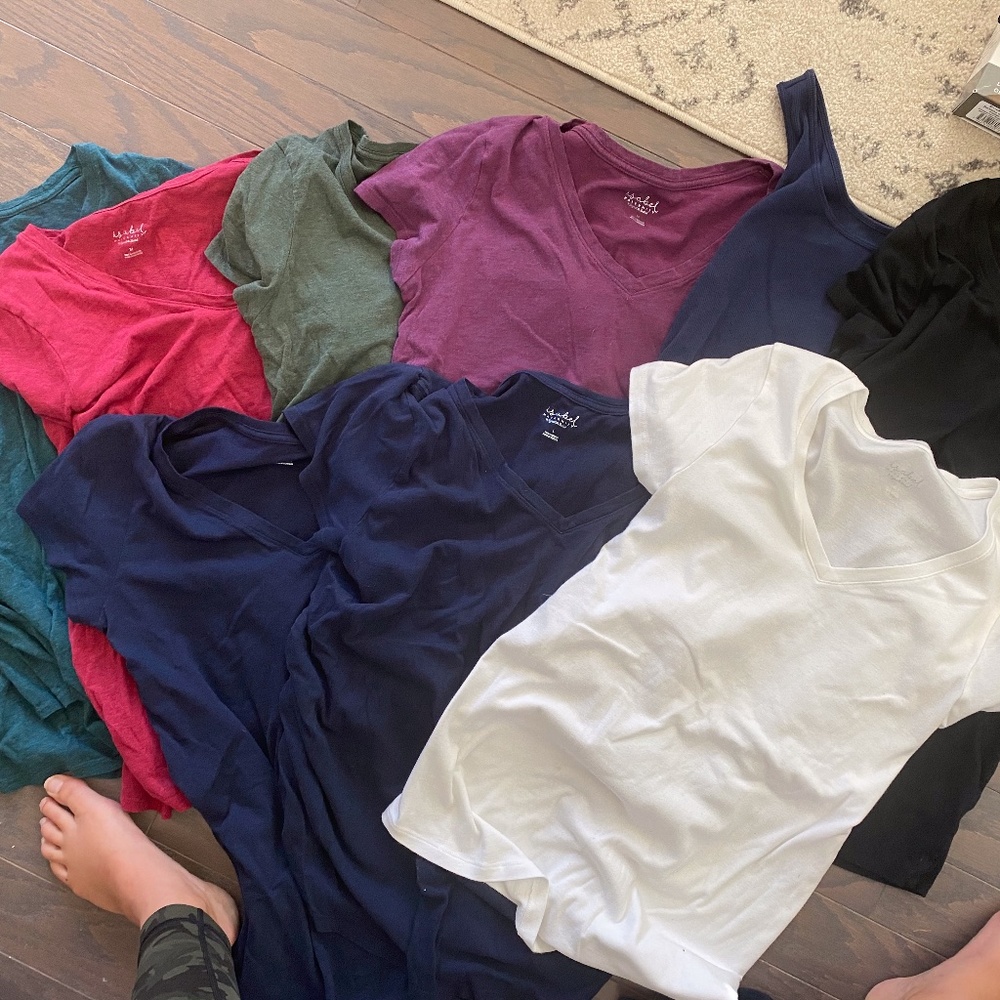 Maternity long and short sleeve shirts M & L